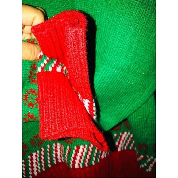Holiday Hype women’s slug sweater 3D size S green and red - Picture 5 of 6